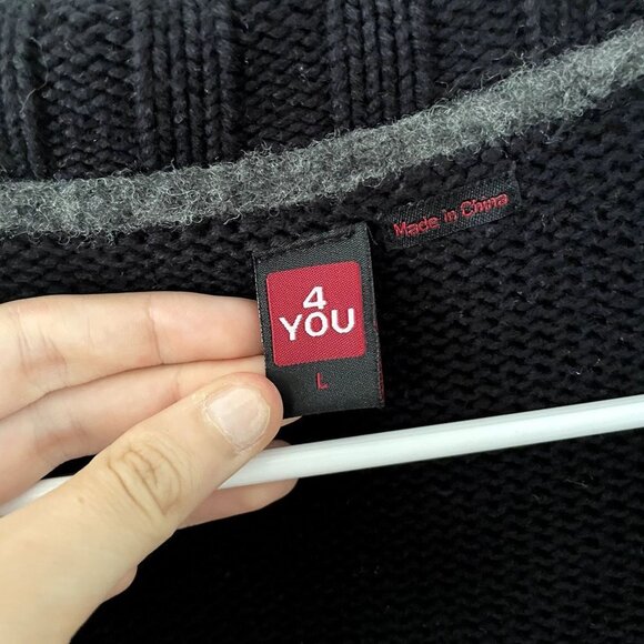 4 You large cotton knit full button down sweater casual thick comfortable warm - Picture 5 of 6